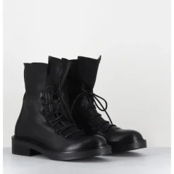 Best GARRICE LAB Boots en cuir à lacets - EMANE LAVATO NERO NOIR