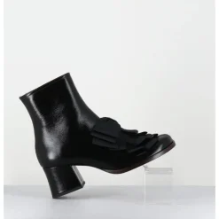 New CHIE MIHARA Boots en cuir à noeuds - TELAZO DUNPACK NEGRO NOIR