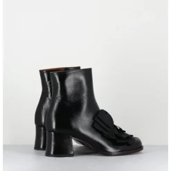 New CHIE MIHARA Boots en cuir à noeuds - TELAZO DUNPACK NEGRO NOIR