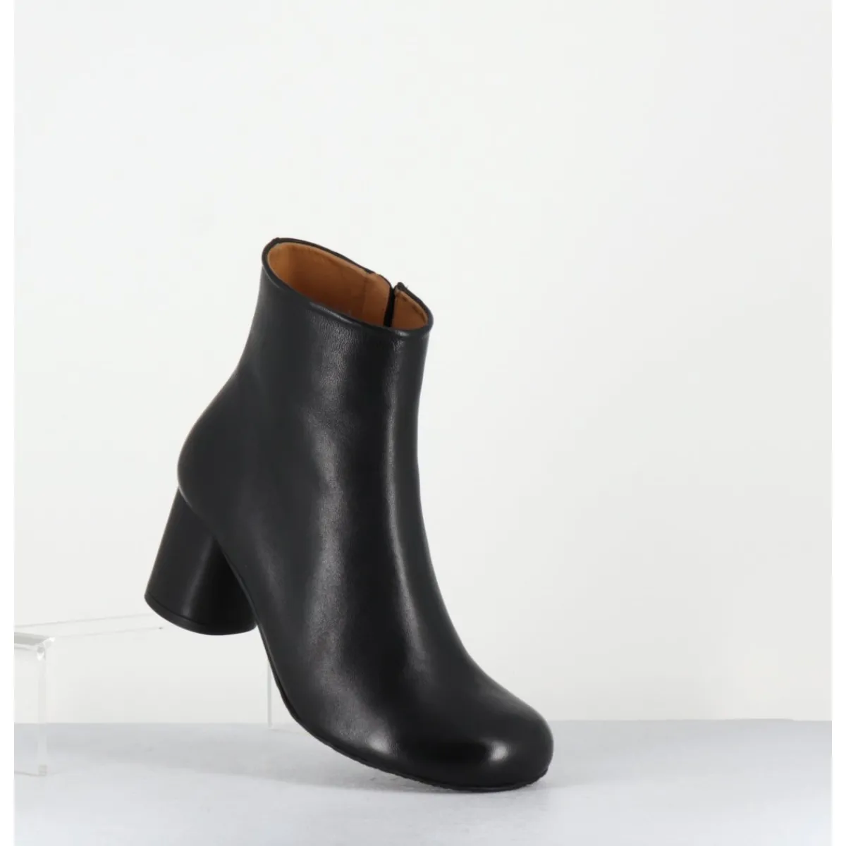 Best AUDLEY Boots en cuir à talon ligne minimaliste - SAKA NAPPA BLACK NOIR