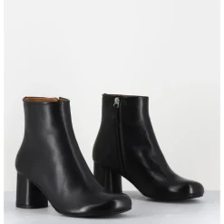 Best AUDLEY Boots en cuir à talon ligne minimaliste - SAKA NAPPA BLACK NOIR