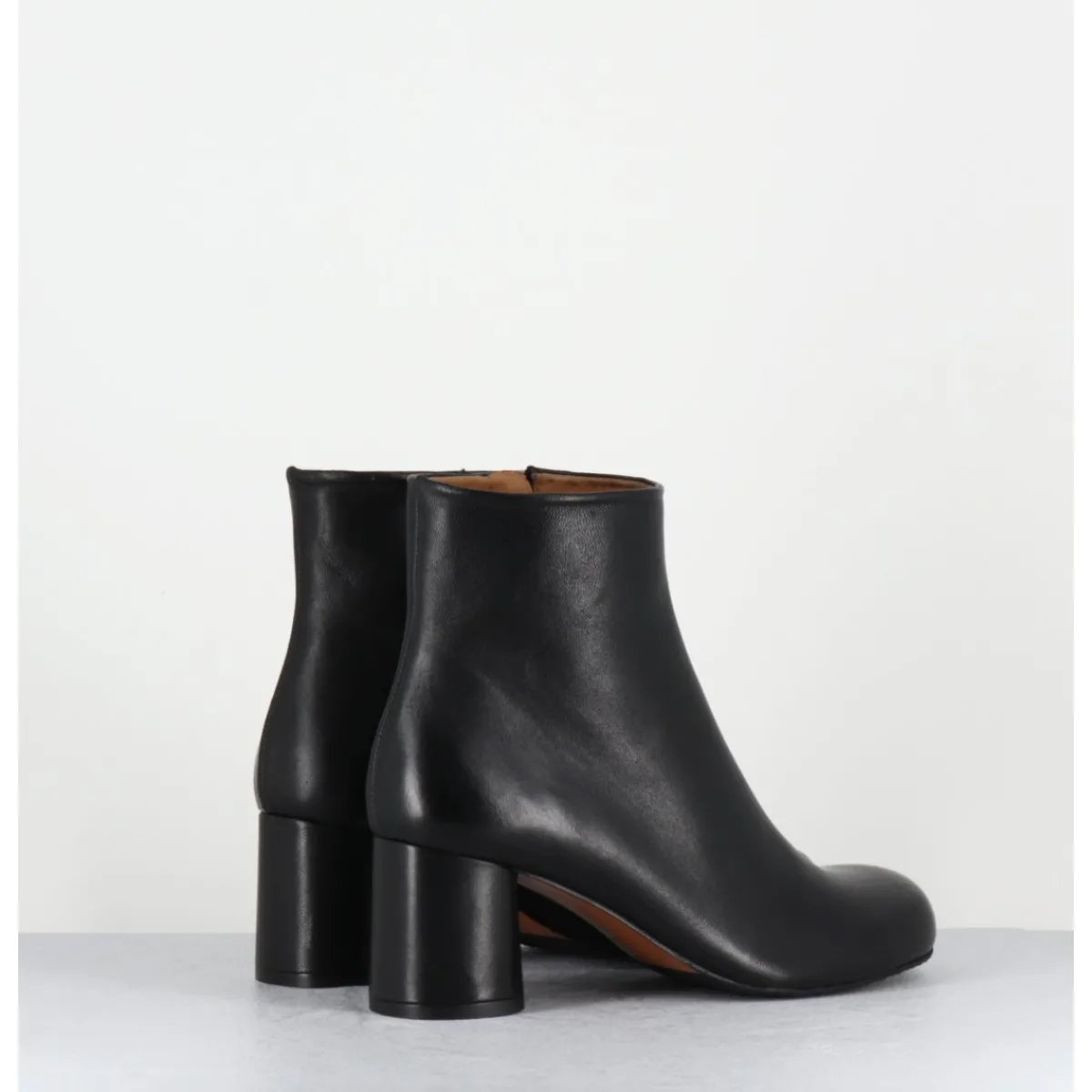 Best AUDLEY Boots en cuir à talon ligne minimaliste - SAKA NAPPA BLACK NOIR