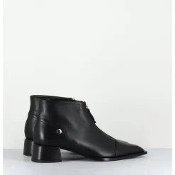 GARRICE LAB Boots en cuir bout pointu & zip central - INE25 NAPPA NERO NOIR