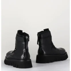 New GARRICE LAB Boots en cuir crantées - SMILE07 NERO NOIR