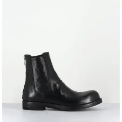 Online OFFICINE CREATIVE Boots en cuir lavé zip arrière - BULLA DD 304 NERO NOIR
