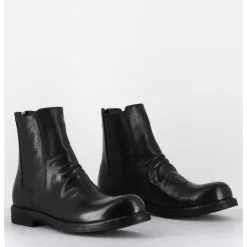 Online OFFICINE CREATIVE Boots en cuir lavé zip arrière - BULLA DD 304 NERO NOIR