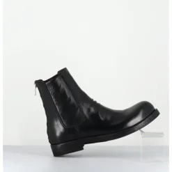 Online OFFICINE CREATIVE Boots en cuir lavé zip arrière - BULLA DD 304 NERO NOIR