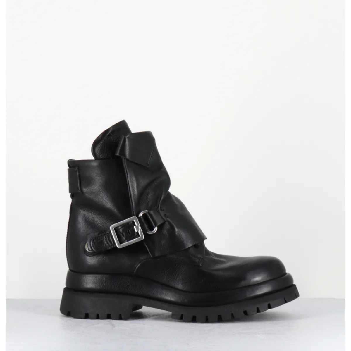 Discount A.S.98 Boots en cuir ligne déstructurée semelle épaisse - B51210 NERO NOIR