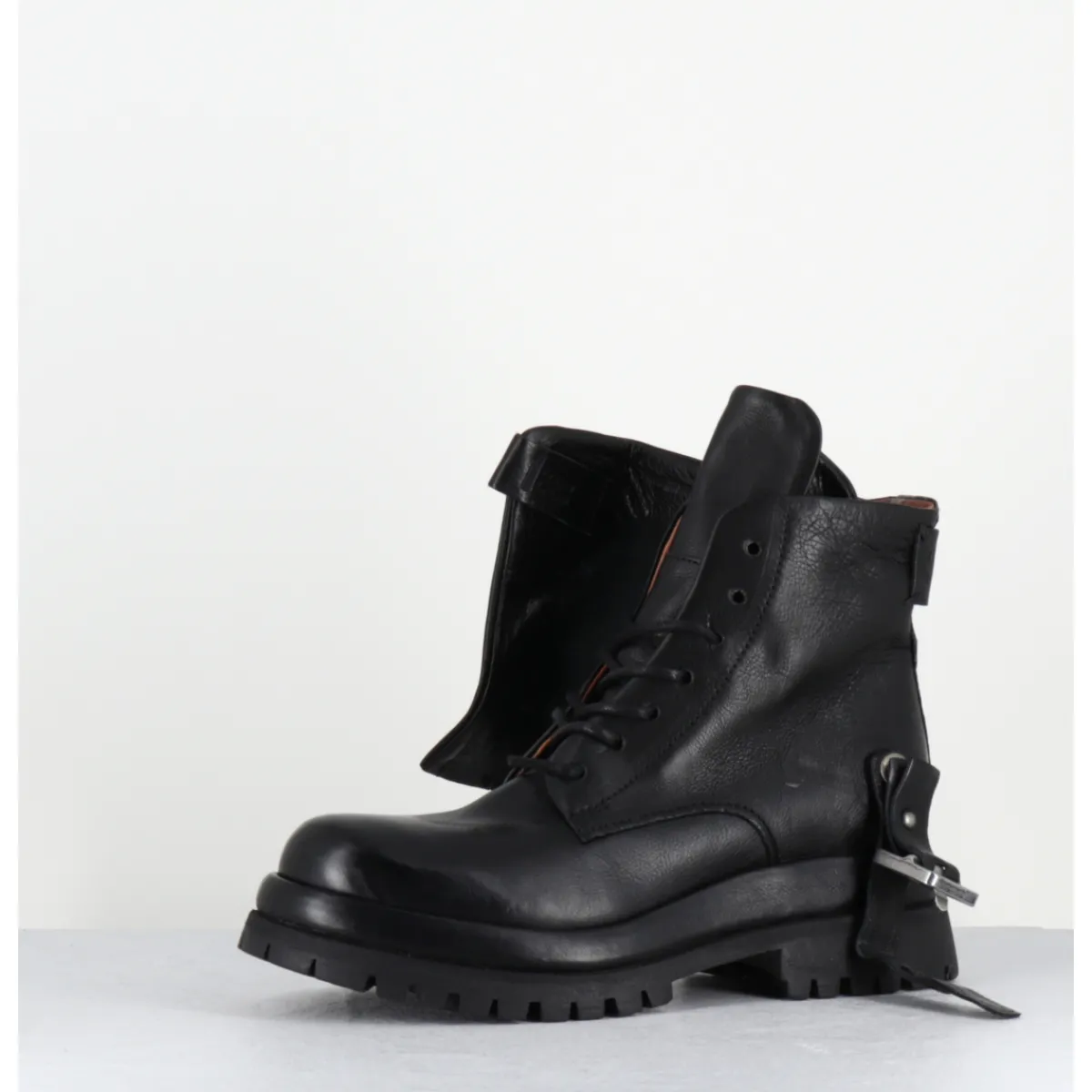 Discount A.S.98 Boots en cuir ligne déstructurée semelle épaisse - B51210 NERO NOIR