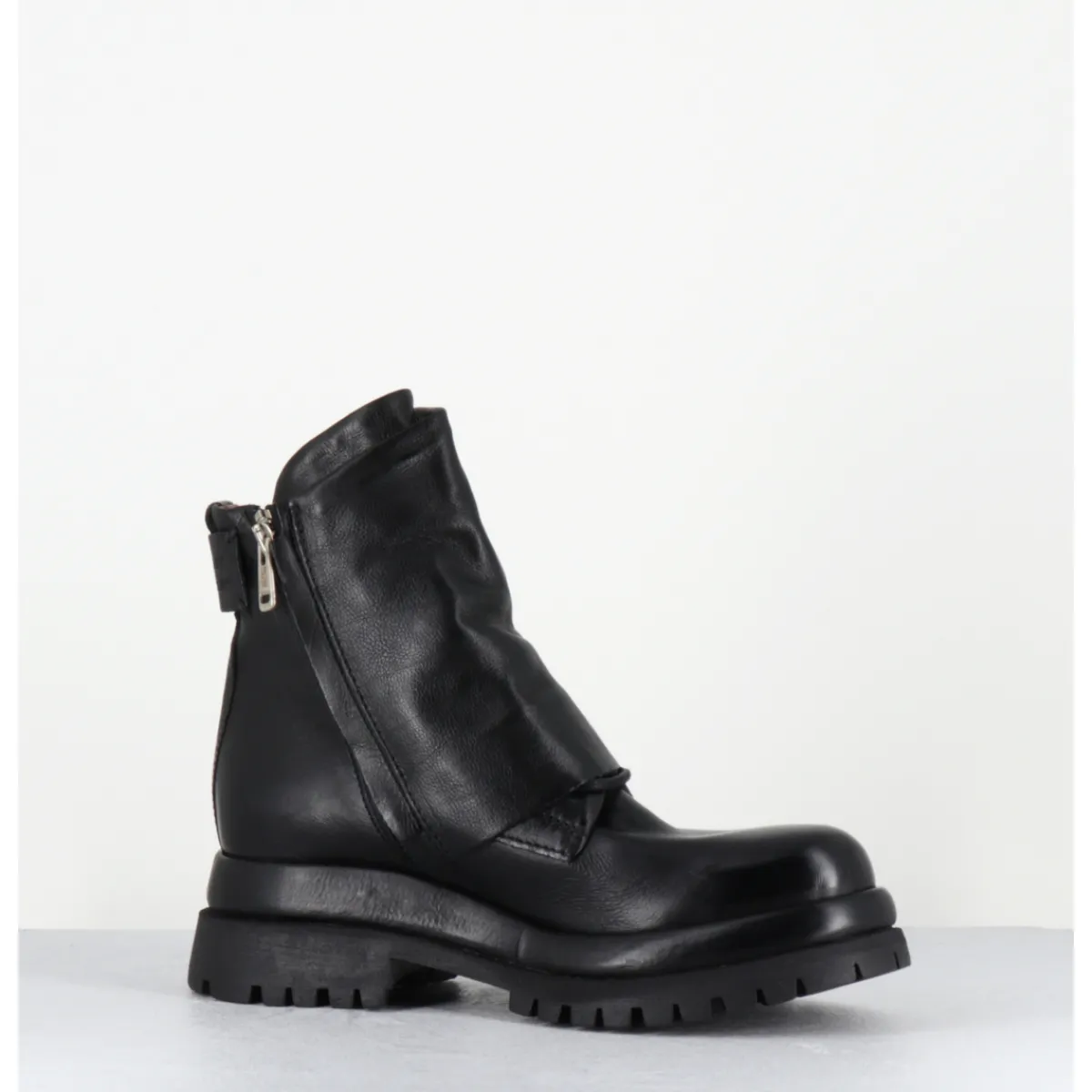 Discount A.S.98 Boots en cuir ligne déstructurée semelle épaisse - B51210 NERO NOIR