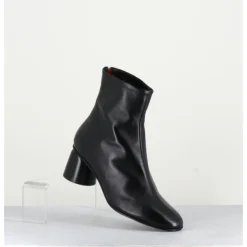 Online HALMANERA Boots en cuir petit talon 60s - ANYA13 BARON NERO NOIR