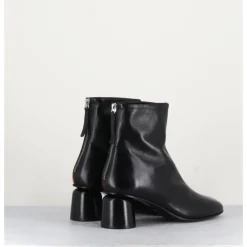 Online HALMANERA Boots en cuir petit talon 60s - ANYA13 BARON NERO NOIR