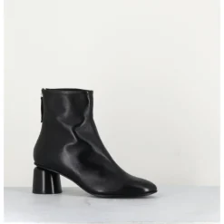 Online HALMANERA Boots en cuir petit talon 60s - ANYA13 BARON NERO NOIR