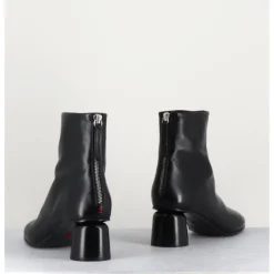 Online HALMANERA Boots en cuir petit talon 60s - ANYA13 BARON NERO NOIR