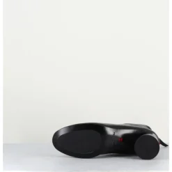 Online HALMANERA Boots en cuir petit talon 60s - ANYA13 BARON NERO NOIR