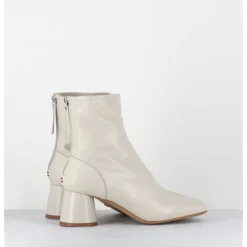 Discount HALMANERA Boots en cuir souple cassé - CALA26 KID ROCCIA BLANC