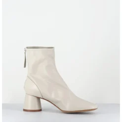 Discount HALMANERA Boots en cuir souple cassé - CALA26 KID ROCCIA BLANC