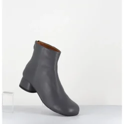 Clearance AUDLEY Boots en cuir souple petit talon - NORA NAPPA ASFALTO GRIS