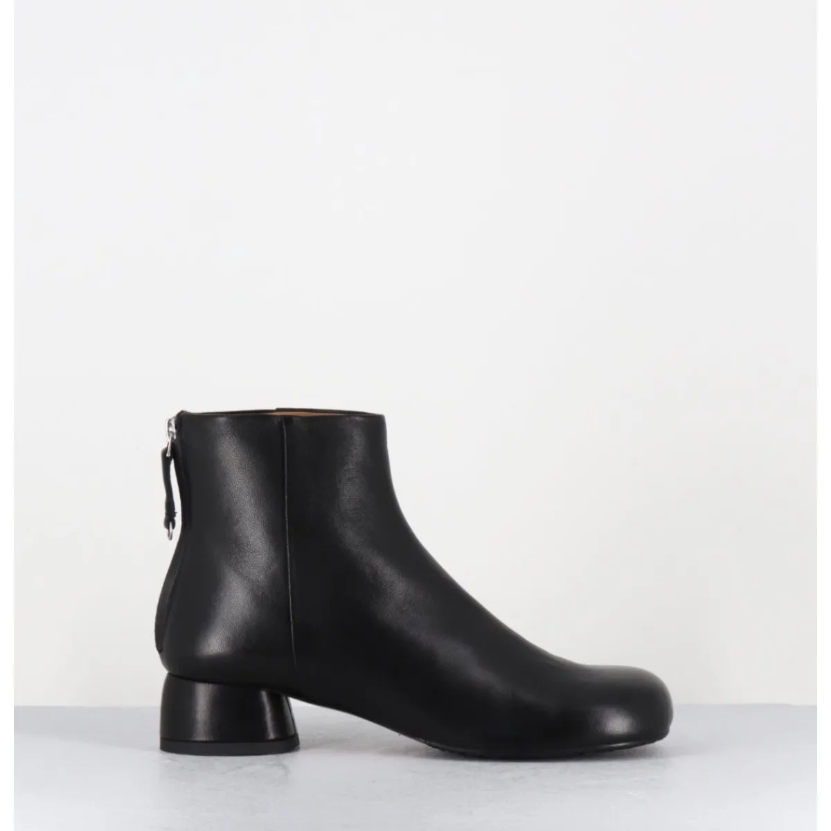 AUDLEY Boots en cuir souple petit talon - NORA NAPPA BLACK NOIR