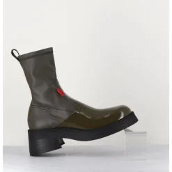 Best E8 BY MIISTA Boots en cuir stretch khaki - OLIANA KHAKI BOOTS