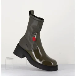 Best E8 BY MIISTA Boots en cuir stretch khaki - OLIANA KHAKI BOOTS