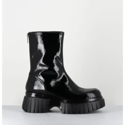 Clearance GARRICE LAB Boots en cuir vernis semelle épaisse - MELIA2 CINDY NERO NOIR