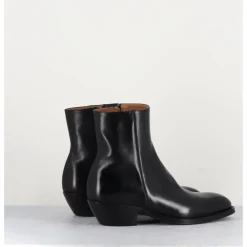 Best ALBERTO FASCIANI Boots esprit santiags en cuir - AMINA58027 BLACK NOIR