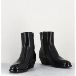 Best ALBERTO FASCIANI Boots esprit santiags en cuir - AMINA58027 BLACK NOIR