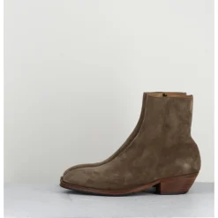 Discount ALBERTO FASCIANI Boots esprit santiags en daim taupe - AMINA58027 SAMBUCO CAMEL