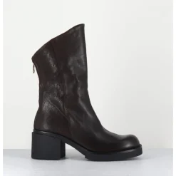 New GARRICE LAB Boots légères esprit biker en cuir - YAMA LAVATO MORO MARRON