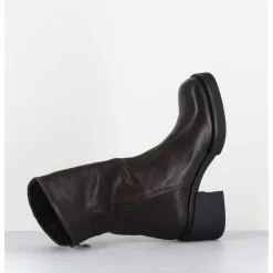 New GARRICE LAB Boots légères esprit biker en cuir - YAMA LAVATO MORO MARRON