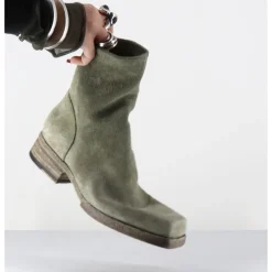 Best SHOTO Boots ligne avant-garde en daim lavé kaki - 51798 VERDE WASHED