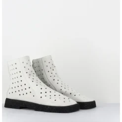 Discount ANTONIO BARBATO Boots minimalistes légères en daim blanc ajouré - 1104 NABUK AVORIO