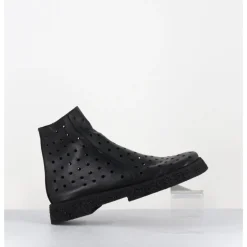 Best ANTONIO BARBATO Boots minimalistes légères en cuir ajouré - 1104 NAPPA NERO NOIR