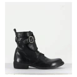 Clearance OFFICINE CREATIVE Boots plates à lacets en cuir - LEGRAND142H24 NERO NOIR