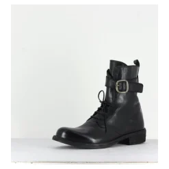 Clearance OFFICINE CREATIVE Boots plates à lacets en cuir - LEGRAND142H24 NERO NOIR
