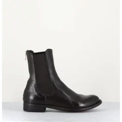 Outlet OFFICINE CREATIVE Boots plates en cuir & élastique - LEXIKON073 MORO MARRON