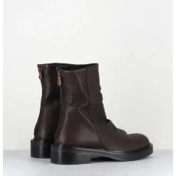 Best GARRICE LAB Boots plates en cuir - NATORI LAVATO T MORO MARRON