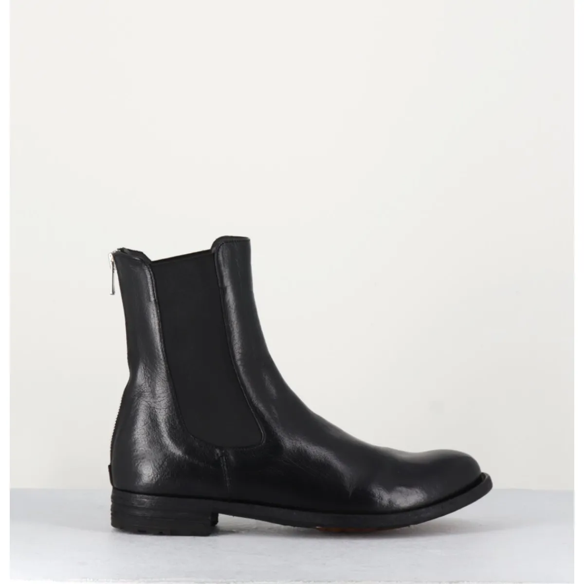 Sale OFFICINE CREATIVE Boots plates en cuir & élastique - LEXIKON073 NERO NOIR