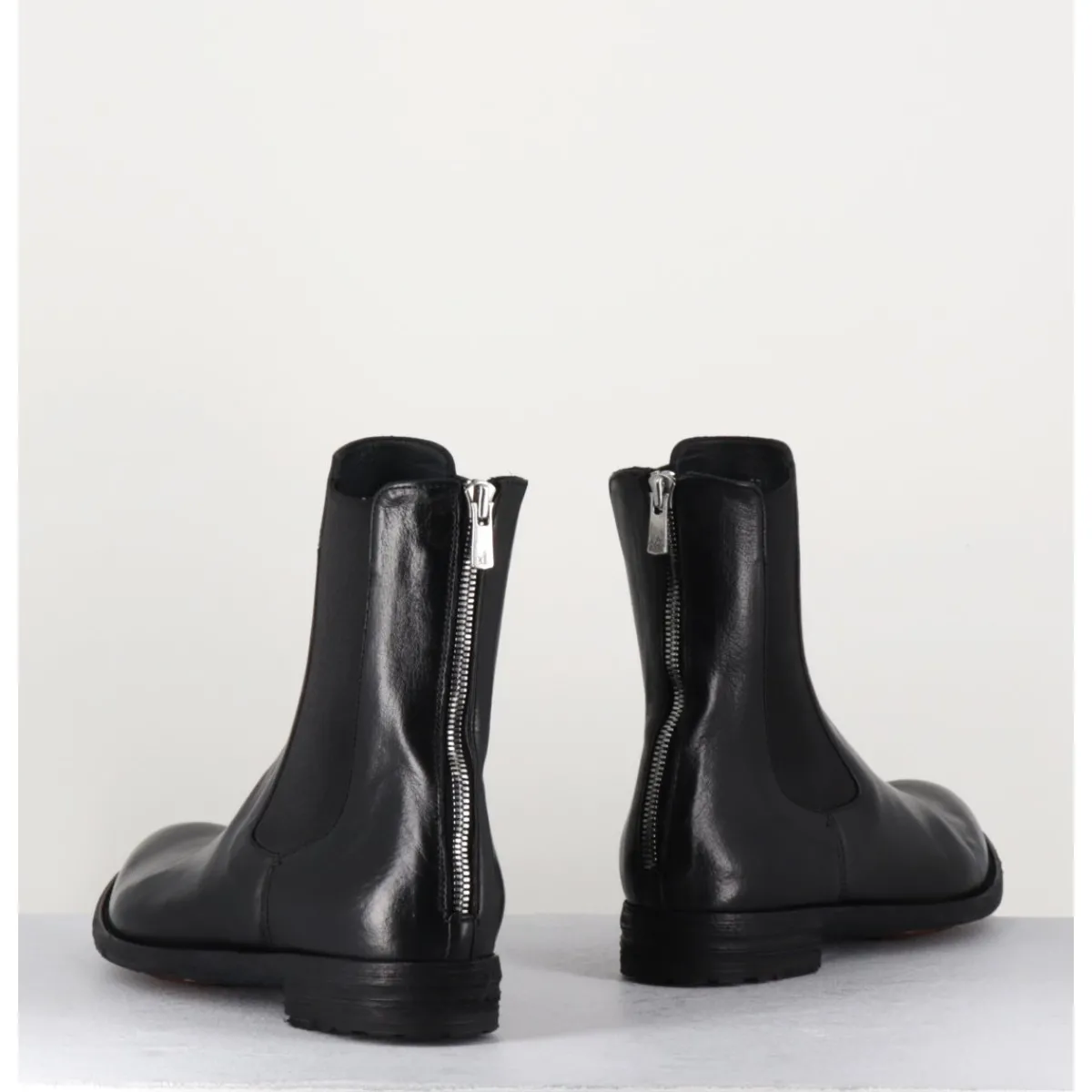 Sale OFFICINE CREATIVE Boots plates en cuir & élastique - LEXIKON073 NERO NOIR