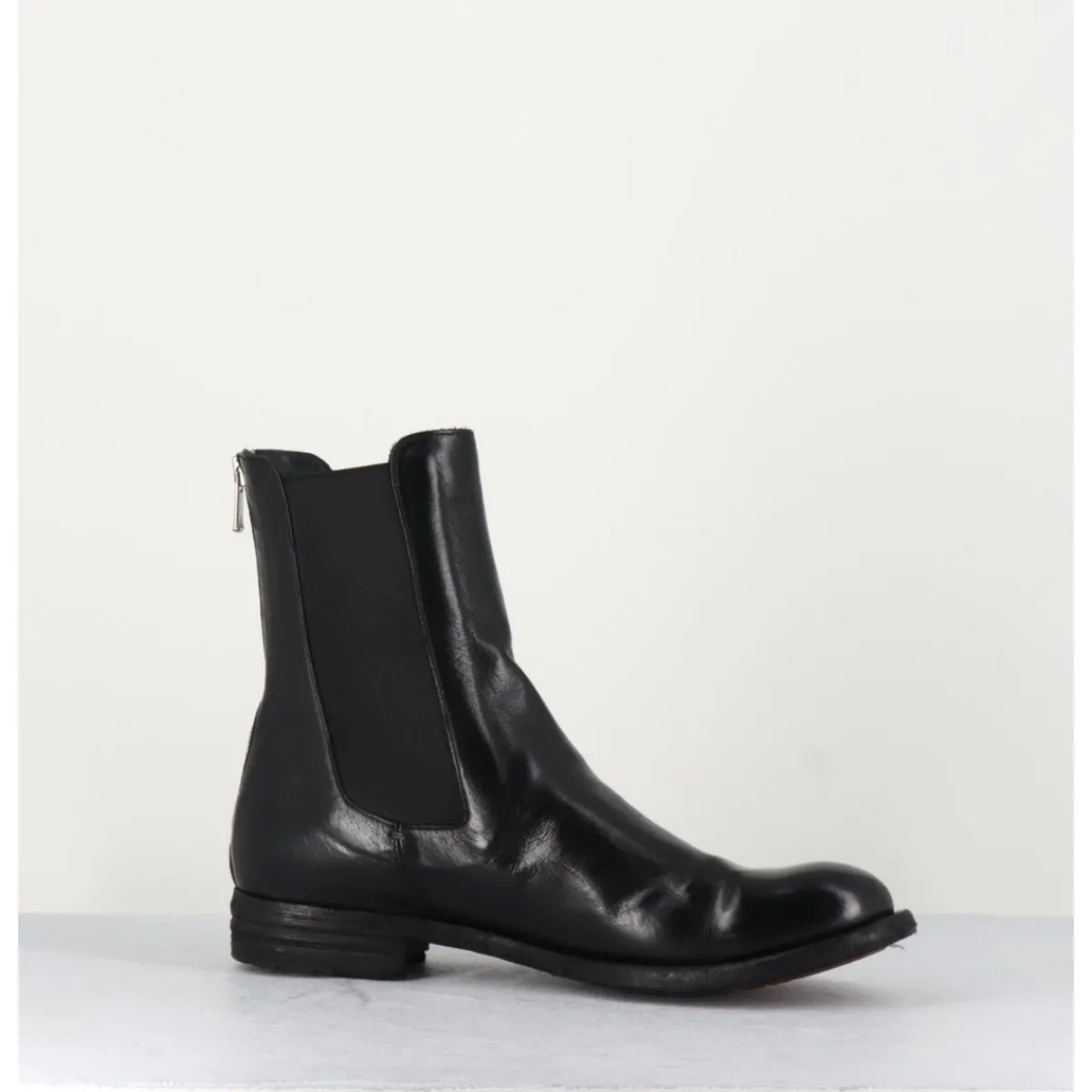 Sale OFFICINE CREATIVE Boots plates en cuir & élastique - LEXIKON073 NERO NOIR
