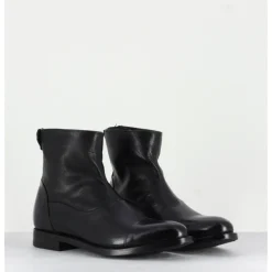 New ALBERTO FASCIANI Boots plates en cuir - ZOE 56067 BLACK NOIR
