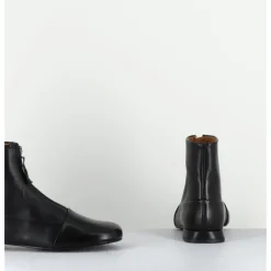 Online AUDLEY Boots plates en cuir souple à zip - MARIA BLACK NAPPA NOIR
