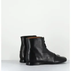 Online AUDLEY Boots plates en cuir souple à zip - MARIA BLACK NAPPA NOIR