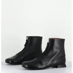 Online AUDLEY Boots plates en cuir souple à zip - MARIA BLACK NAPPA NOIR