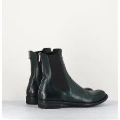 New OFFICINE CREATIVE Boots plates en cuir & élastique - LEXIKON073 FRENCH LOVER VERT