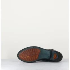 Discount OFFICINE CREATIVE Boots plates en cuir sombre, élastique & bout fleuri - LEXIKON099 FRENCHLOVER VERT