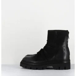 Hot GARRICE LAB Boots plates en daim gras - STABI KATHY NERO NOIR