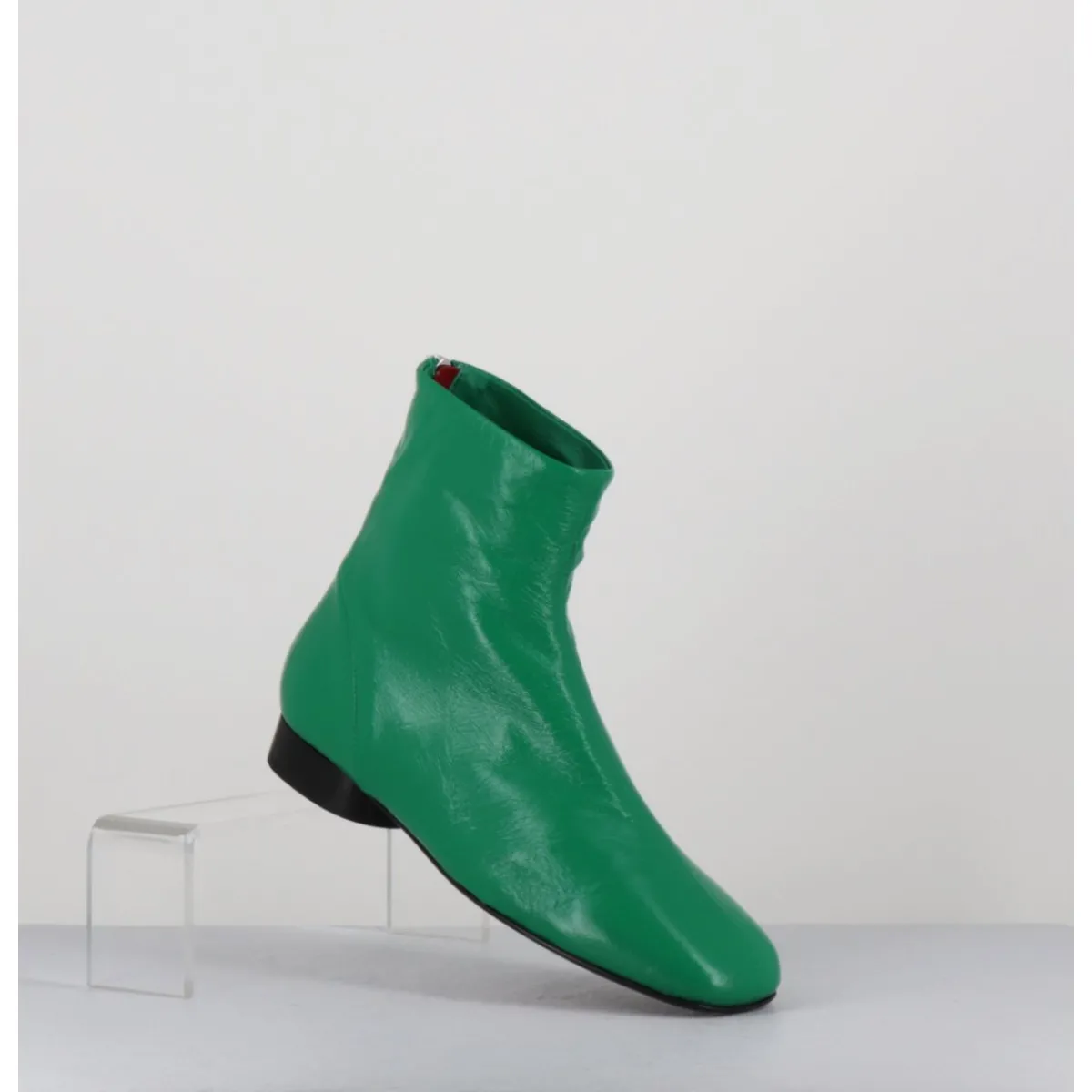 Best HALMANERA Boots plates 60s en cuir souple - PAM26 GLASE MELA VERT