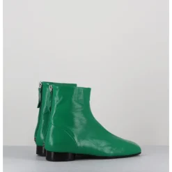 Best HALMANERA Boots plates 60s en cuir souple - PAM26 GLASE MELA VERT